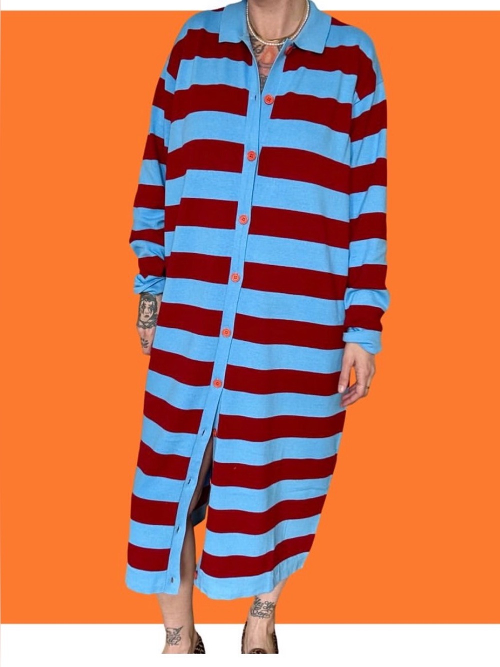 RedSky Stripe Long Cardigan L/XL